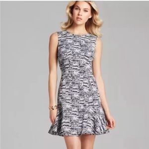 Diane Von Furstenberg Jaelyn Professional Drop Waist Dress‎ Black & White 10